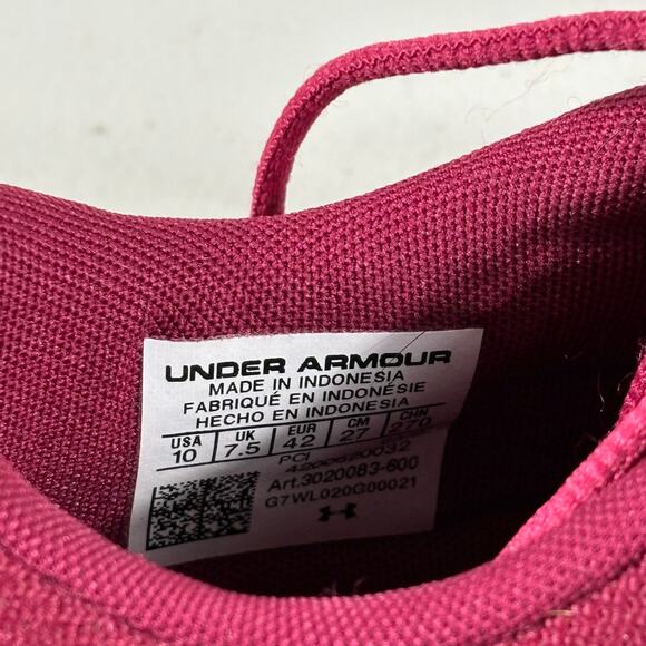 Under Armour Rapid Women Size 10 Burgundy Running Walking Jogging Shoes Sneakers - Picture 2 of 9